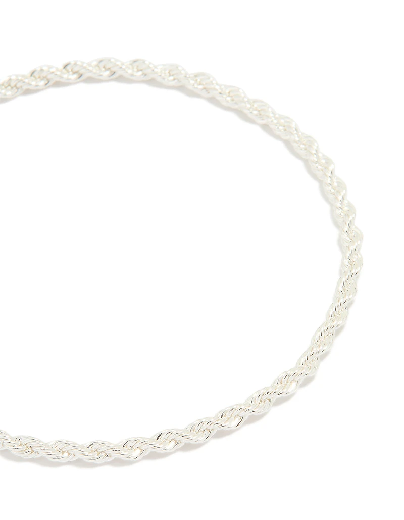 Bracelet simple en corde plaqué argent
