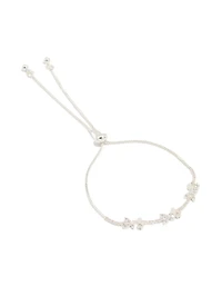 Silver Plated Pearl & Mini Butterfly Toggle Bracelet
