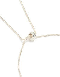 Silver Plated Cubic Zirconia Butterfly & Flower Toggle Bracelet