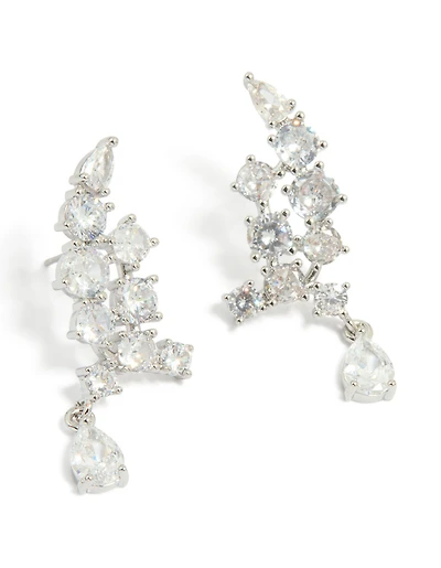 Silver Cubic Zirconia Drop Earrings