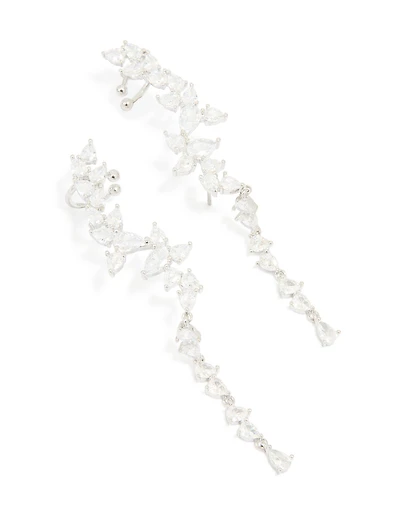 Boucles d’oreilles Silver Cubic Zirconia Crawler Stud