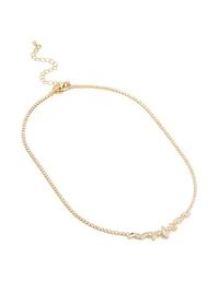 Collier de pendentifs en zircone cubique en argent en forme de poire