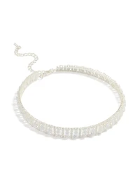 Silver Cubic Zirconia Choker Necklace