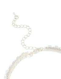 Silver Cubic Zirconia Choker Necklace