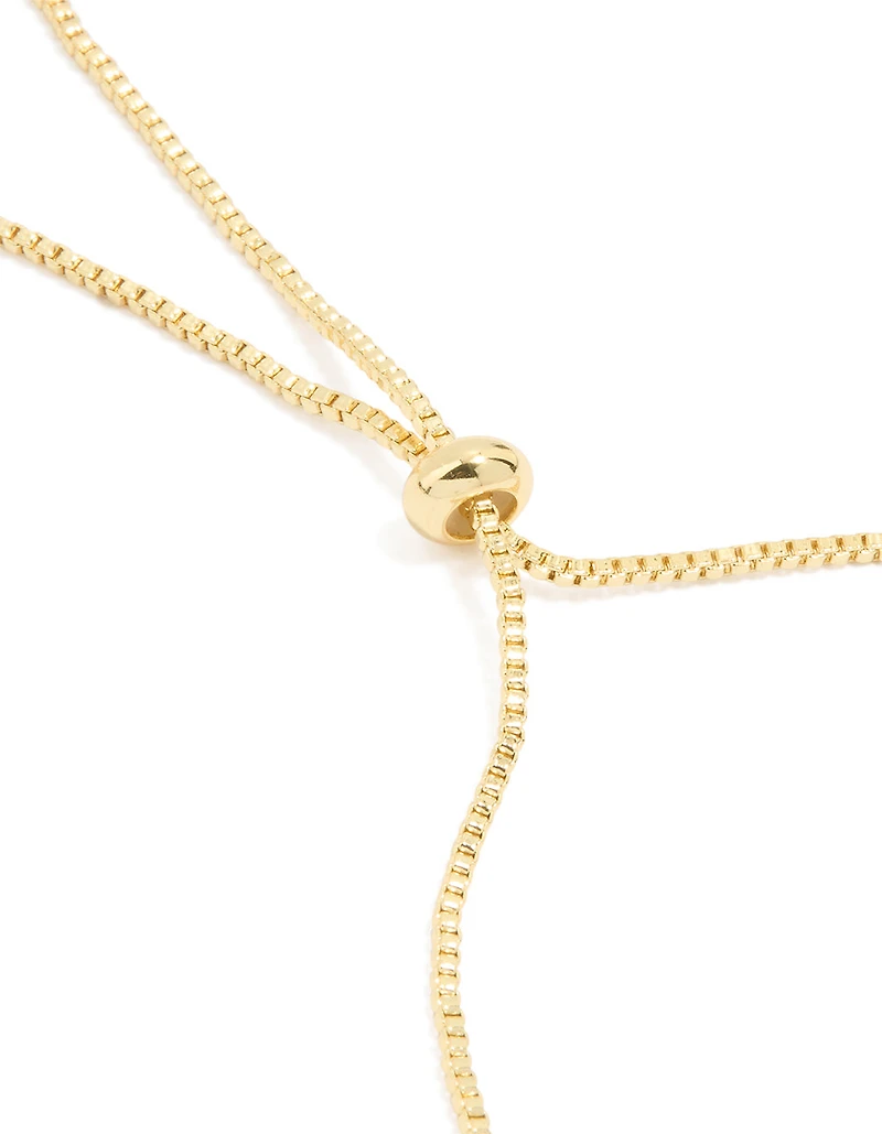 Bracelet à bascule à bascule en zircone cubique plaqué or