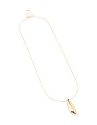 Gold Long Obtuse Shape Necklace