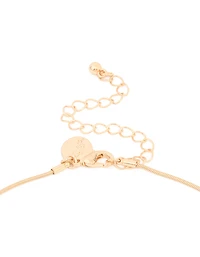 Gold Long Obtuse Shape Necklace