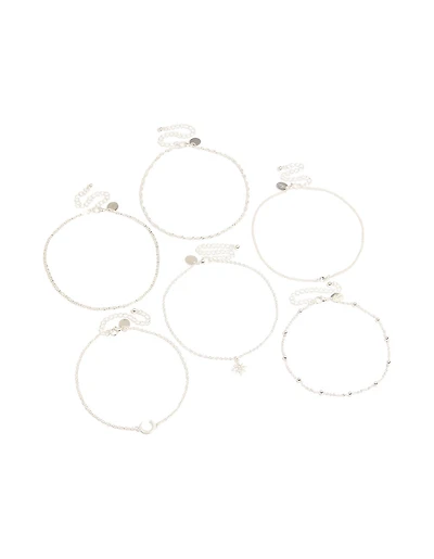 Collier en étranglement céleste en argent pack de 6