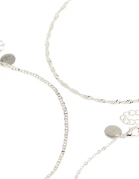Silver Celestial Choker Necklace 6-Pack