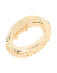 Gold Molten Oval Hair Claw Clip