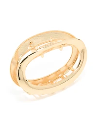 Gold Molten Oval Hair Claw Clip