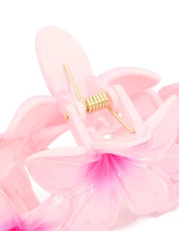 Pink Frangipani Trio Claw Clip