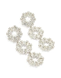 Boucles d’oreilles en boucle triple cercle en argent Diamante