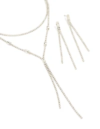 Silver Layered Y-Necklace