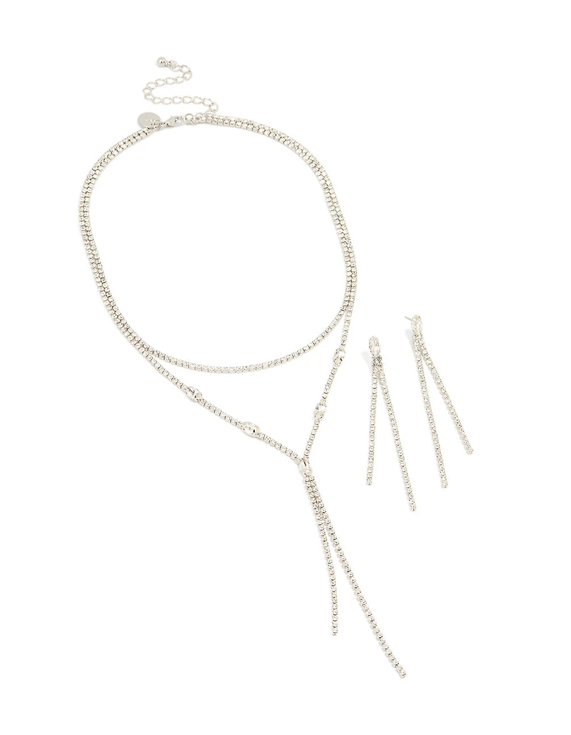 Silver Layered Y-Necklace