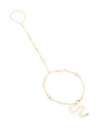 Gold Plated Diamante Hand Chain