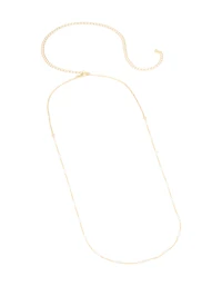 Mini chaîne de taille en perle plaquée or