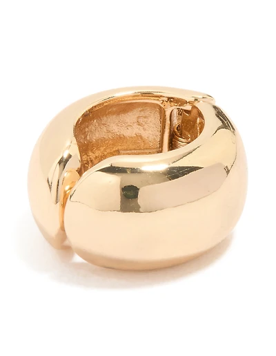 Gold Thick Round Ear Cuff