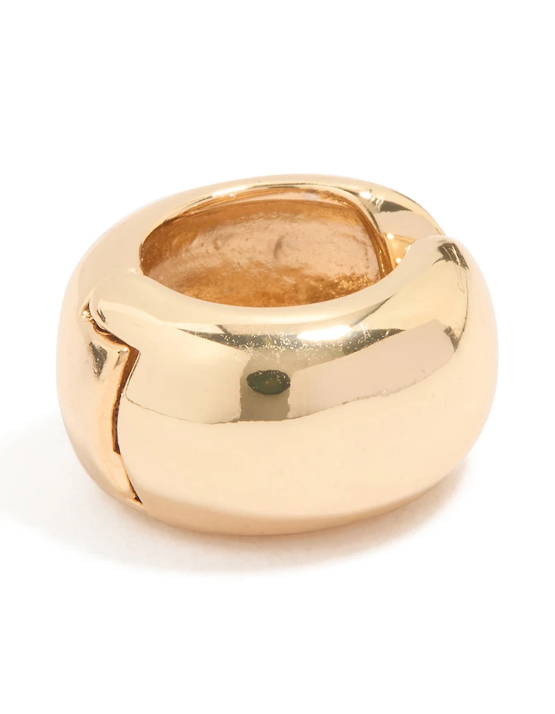 Gold Thick Round Ear Cuff