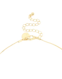 Gold Plated Brass Molten Pebble Pendant Necklace