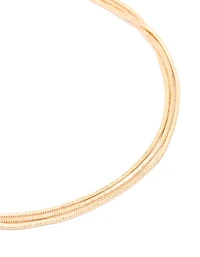 Gold Triple Layered Simple Anklet