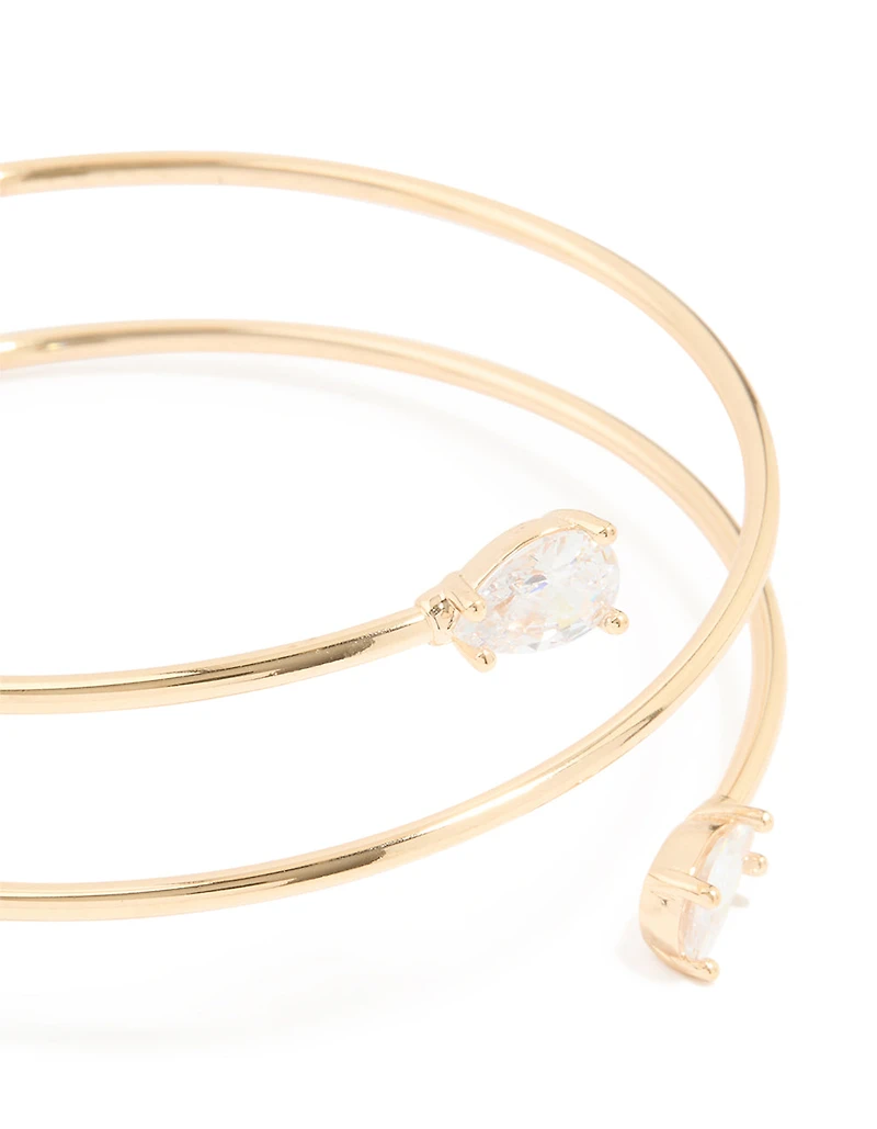 Gold Diamante Arm Cuff