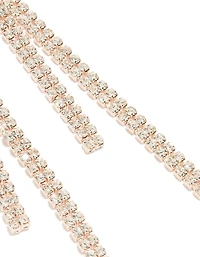 Boucles d’oreilles longues en diamant en or rose