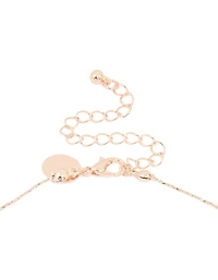 Rose Gold Molten Flower Y-Necklace