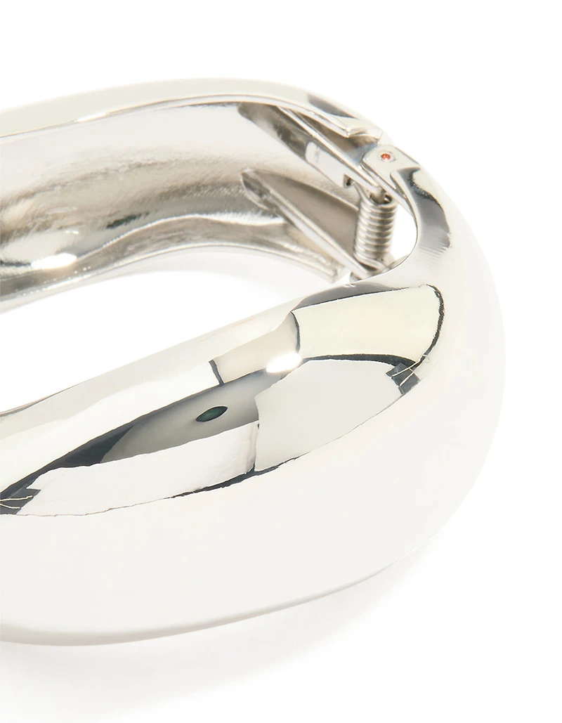 Bracelet à petites vagues organiques argentés