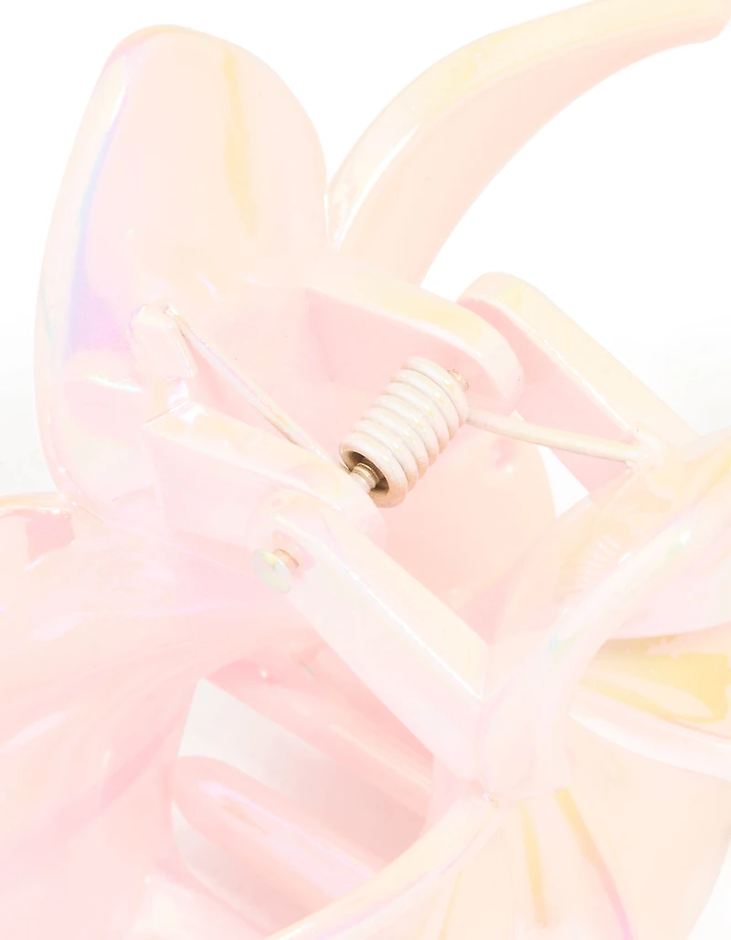 Pince à griffe frangipani iridescente pearisée