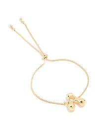 Gold Plated Bubble Letter A Toggle Bracelet