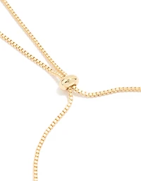 Gold Plated Bubble Letter A Toggle Bracelet