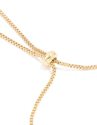 Gold Plated Bubble Letter L Toggle Bracelet