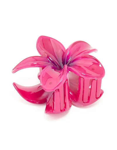 Pink Ombre Frangipani Claw Clip
