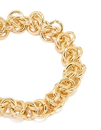 Bracelet à maillons tissés plaqués or