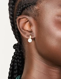 Boucles d’oreilles en zirconie cubique plaquées or et perles en forme de goutte d’oreille