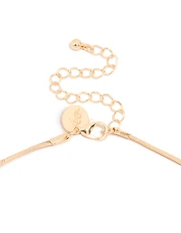 Gold Plated Freshwater Pearl Snake Chain Pendant Necklace