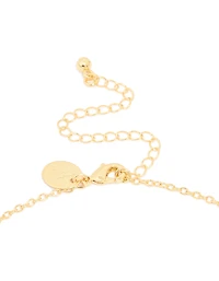 Gold Plated Cubic Zirconia Twisted Pearl Pendant Necklace