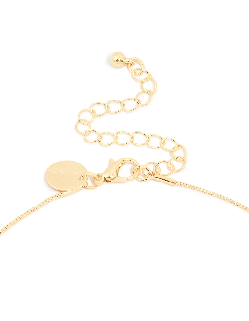 Gold Plated Freshwater Pearl Dainty Snake Chain Necklace