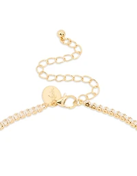 Collier de tennis classique en zirconia cubique plaqué or