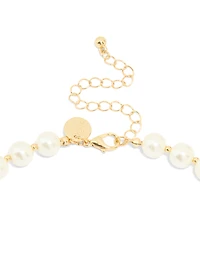 Collier alternant perles plaquées or et boule