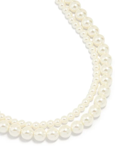 Gold Plated Pearl Layered Necklace