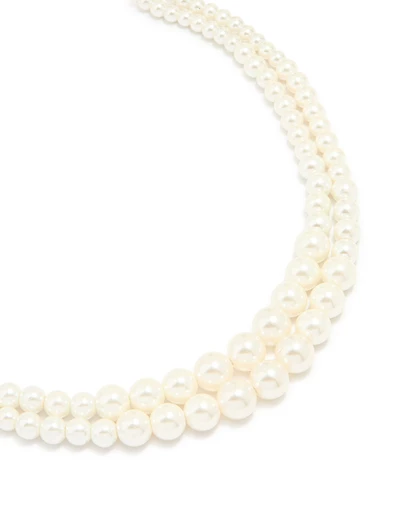 Gold Plated Pearl Layered Strand Necklace