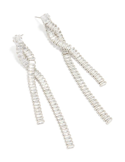 Cubic Zirconia Wrap Chain Drop Earrings