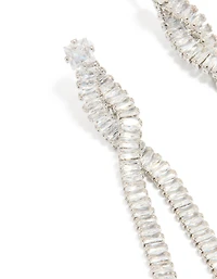 Cubic Zirconia Wrap Chain Drop Earrings
