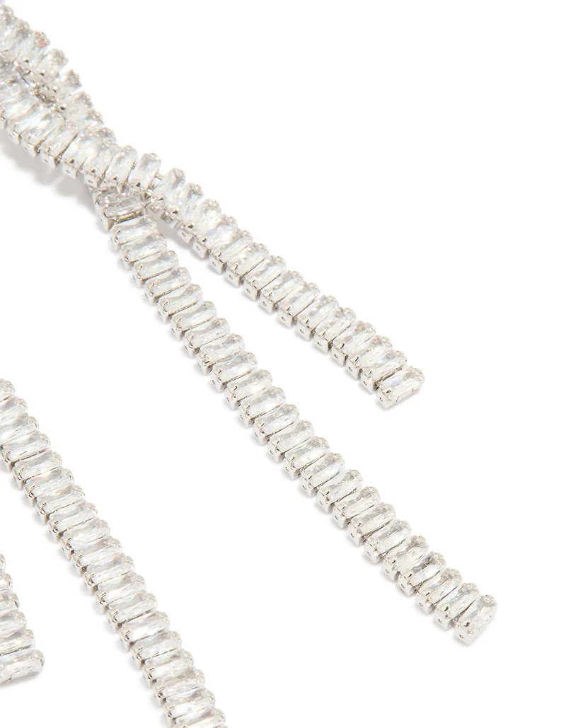 Cubic Zirconia Wrap Chain Drop Earrings