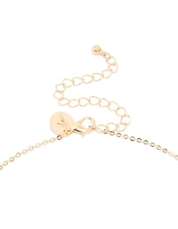 Gold Cubic Zirconia Vine Pear Necklace