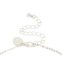 Silver Cubic Zirconia Mega Cross Necklace