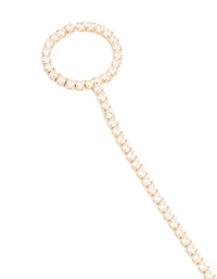 Gold Cubic Zirconia Tennis Hand Chain