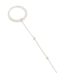 Silver Cubic Zirconia Dainty Layered Hand Chain